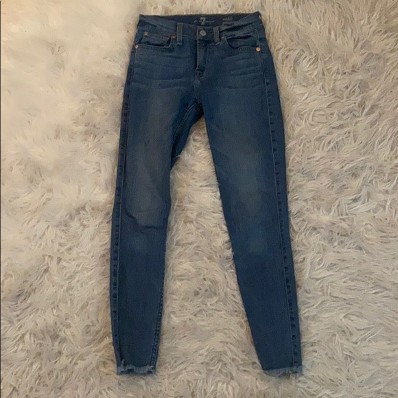 7 for all mankind ankle raw hem jeans! ๐ - Picture 2 of 4